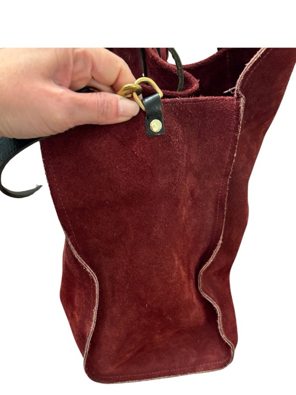 Clare V Simple Tote in Oxblood - Picture 4 of 7